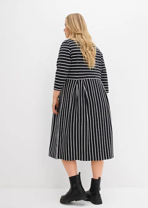 &Scaron;aty z bavlněn&eacute;ho žerzeje, midi d&eacute;lka, bonprix