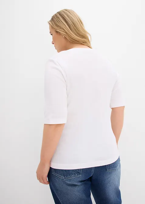 Žebrovan&eacute; tričko s organickou bavlnou (2 ks v balen&iacute;), bonprix