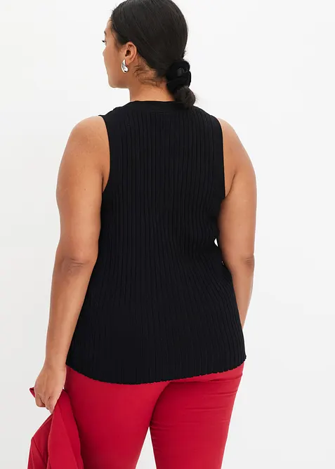 Žebrovan&aacute; pleten&aacute; vesta, bonprix