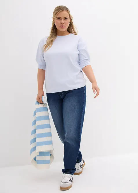 Tričko s nab&iacute;ran&yacute;mi ruk&aacute;vy, bonprix