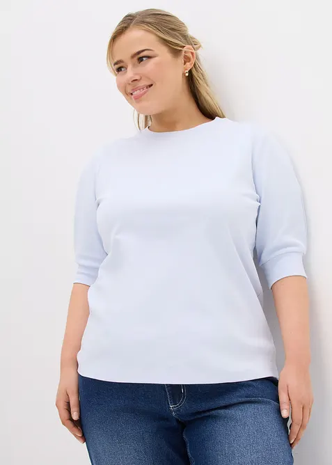 Tričko s nab&iacute;ran&yacute;mi ruk&aacute;vy, bonprix