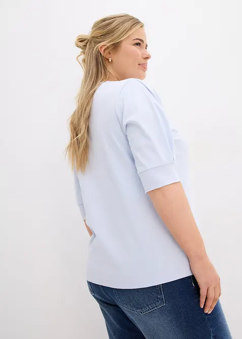 Tričko s nab&iacute;ran&yacute;mi ruk&aacute;vy, bonprix