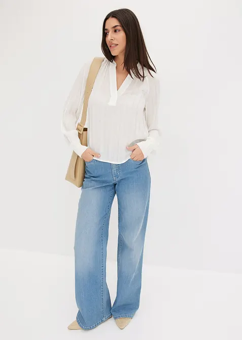 Halenka z mačkaného materiálu s lurexem, bonprix