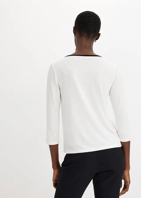 Triko s kontrastním lemem, bonprix