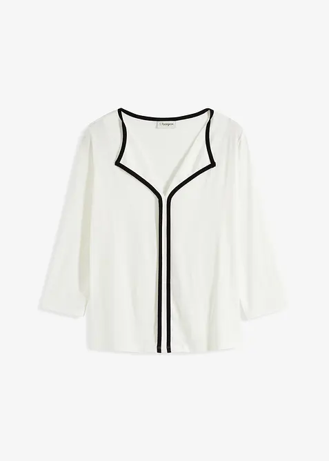 Triko s kontrastním lemem, bonprix