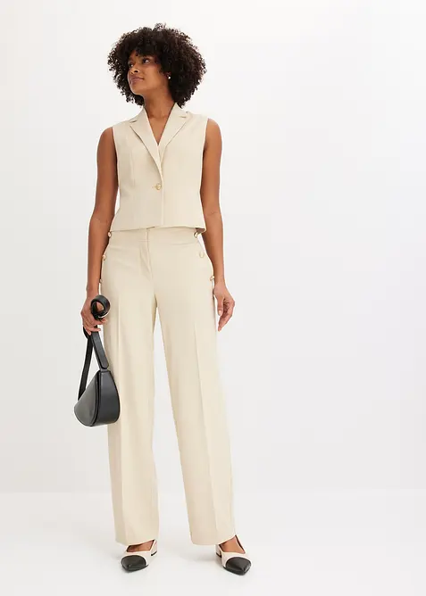 Blejzrov&aacute; vesta s ozdobn&yacute;m knofl&iacute;kem, bonprix