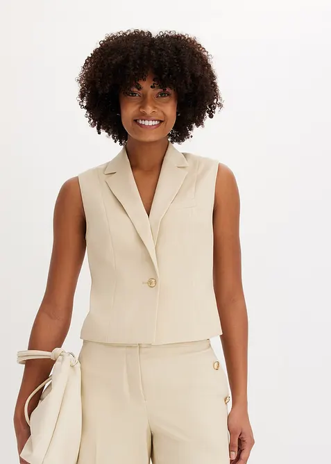 Blejzrov&aacute; vesta s ozdobn&yacute;m knofl&iacute;kem, bonprix