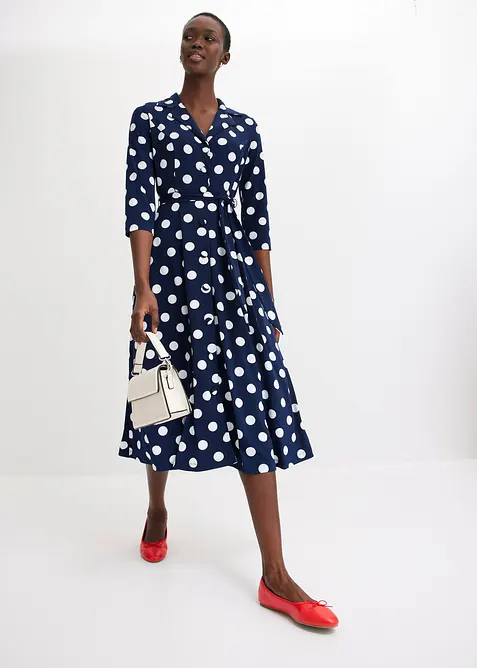 Košilové šaty s vázačkou, bonprix