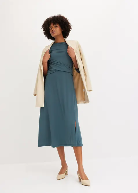 Drapovan&eacute; midi &scaron;aty se 3/4 ruk&aacute;vem, bonprix