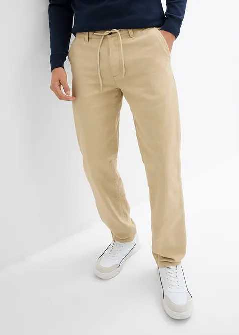 Chino kalhoty Relaxed Fit, z čisté bavlny, Straight, bonprix