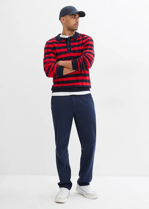 Chino kalhoty Relaxed Fit, z čisté bavlny, Straight, bonprix