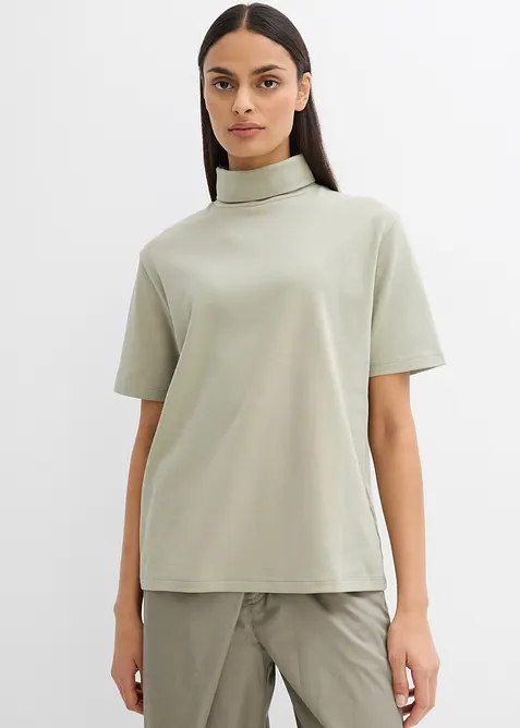 Tričko s rolákem, z čisté organické bavlny, bonprix