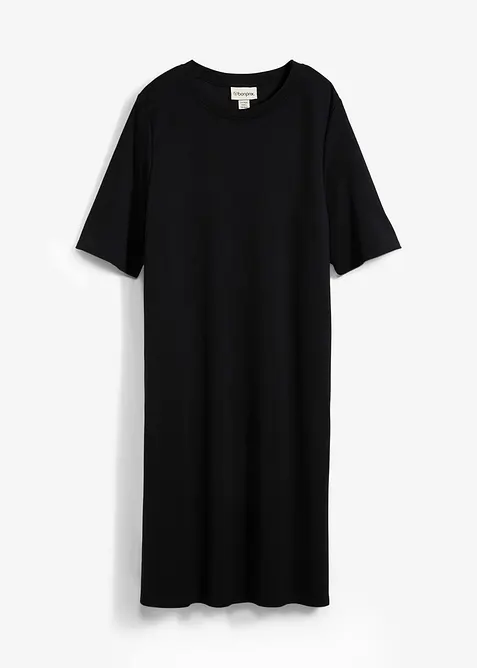 Úpletové šaty s áčkovou linií, ze směsi s viskózou, bonprix