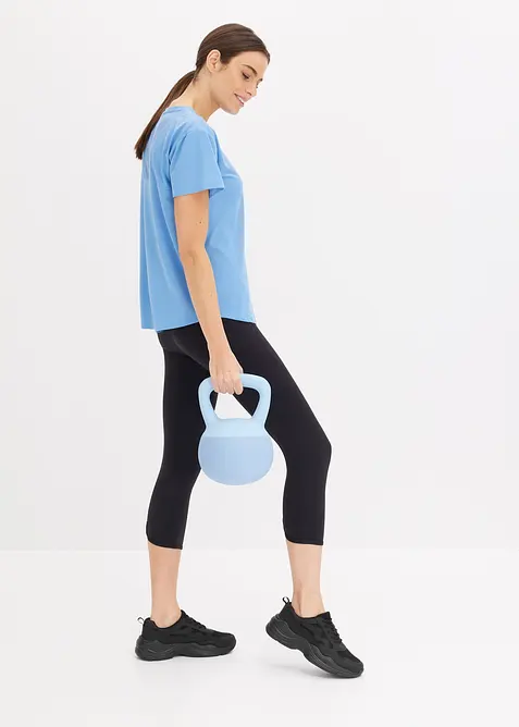 Pohodln&eacute; sportovn&iacute; capri leg&iacute;ny s kapsou na mobiln&iacute; telefon, rychleschnouc&iacute;, bonprix