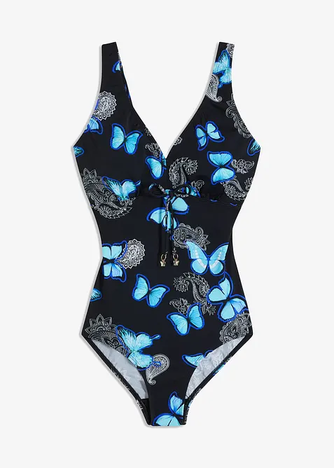 Jednod&iacute;ln&eacute; plavky s v&yacute;střihem do V, bonprix