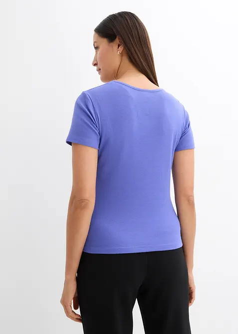 Žebrovan&eacute; tričko z čist&eacute; bavlny (2 ks v balen&iacute;), bonprix