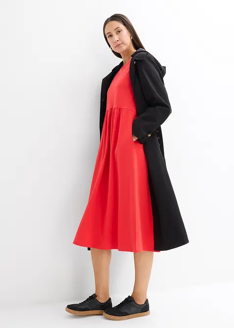 Žerzejové šaty s rozšiřujícím se střihem, z těžké bavlny, bonprix