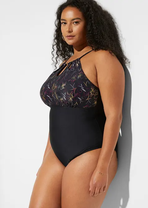 Stahovací jednodílné plavky, střední tvarující efekt, bonprix