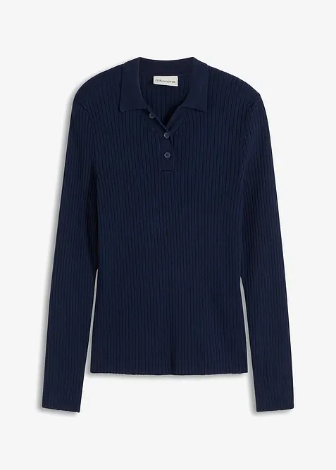 Žebrovaný svetr ze směsi s viskózou, bonprix