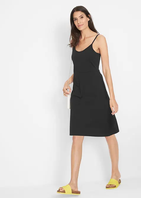 Letní žerzejové šaty s nastavitelnými ramínky, bonprix