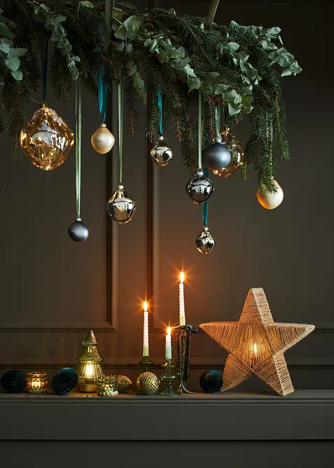 Vánoční koule v organických tvarech (3 ks v balení), bonprix