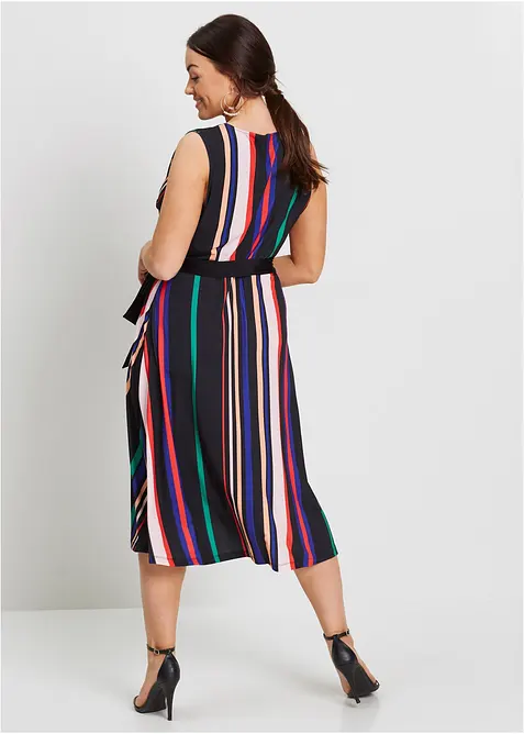 Úpletové šaty s vázačkou, bonprix