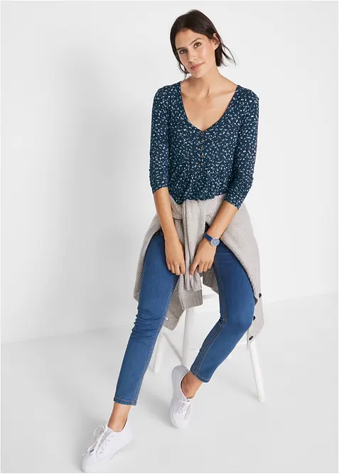 Žerzejové tričko ze směsi s viskózou, bonprix