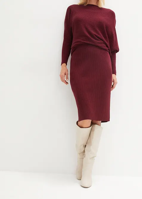 Pletená sukně z měkké viskózové směsi, bonprix