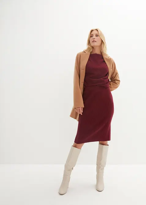 Pletená sukně z měkké viskózové směsi, bonprix