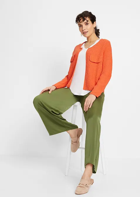 Pletený kabátek z buklé, bonprix