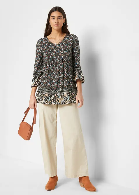 Tričkov&aacute; tunika z udržiteln&eacute; visk&oacute;zy, bonprix