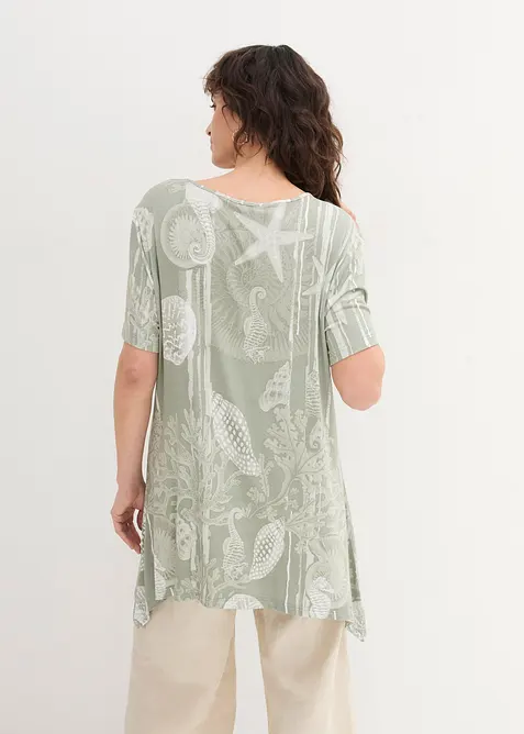 Dlouhé triko z měkké viskózové směsi, bonprix