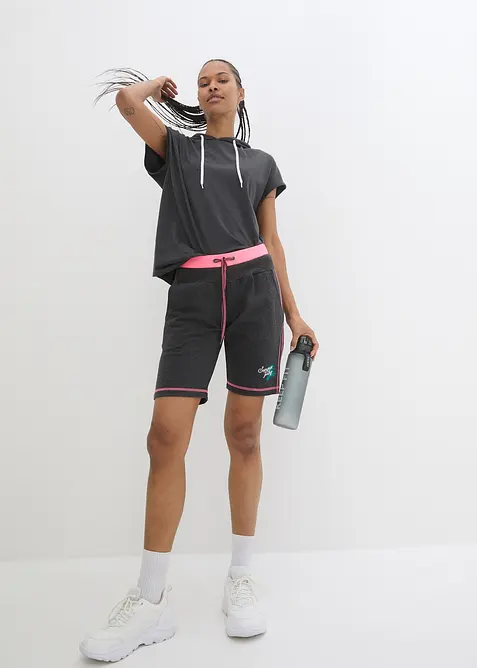 Teplákové šortky ze směsi s bavlnou, bonprix