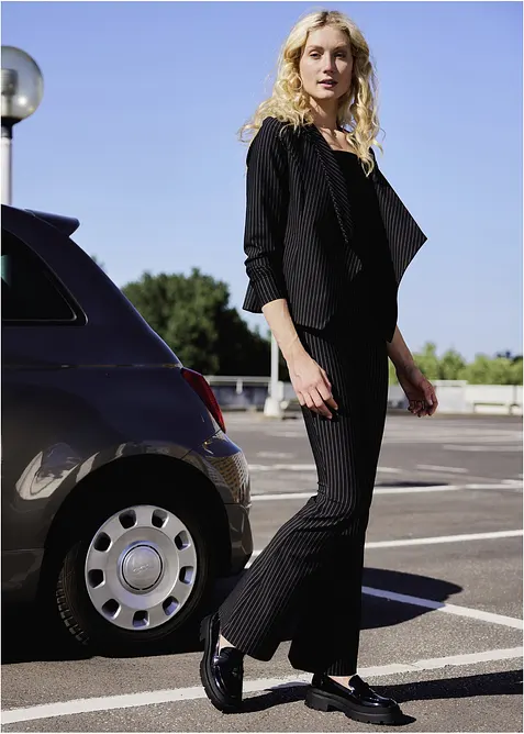 Kalhoty s jemn&yacute;mi proužky, bonprix