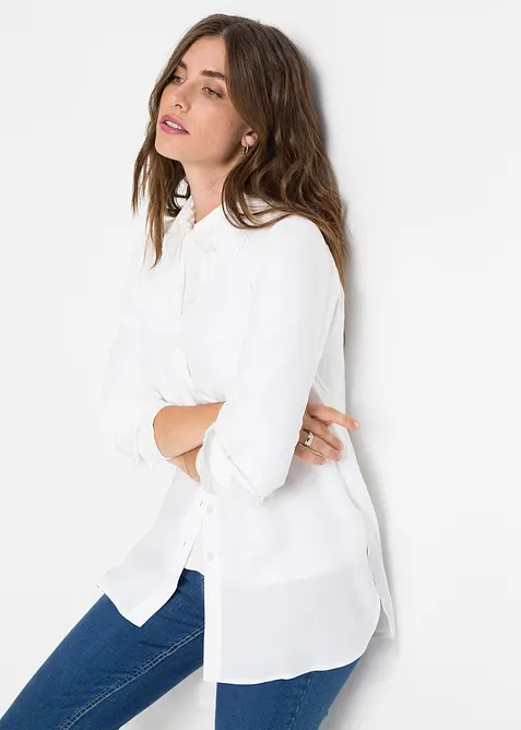 Košilová halenka z jemné viskózy, bonprix