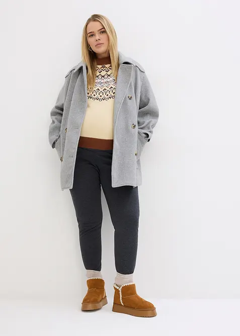 Těhotenské legíny s medvídkovou podšívkou, Slim Fit, bonprix