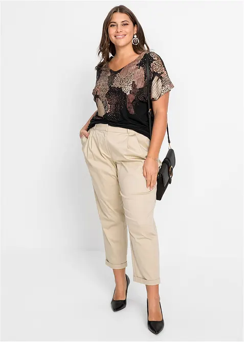 Tričko z jemné směsi s viskózou, bonprix