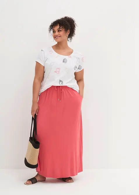 Triko s kulat&yacute;m v&yacute;střihem, z organick&eacute; bavlny, bonprix