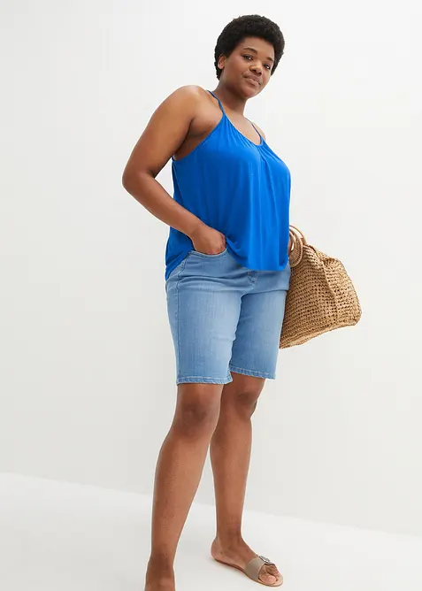 Top se špagetovými ramínky, ze splývavé viskózy, bonprix