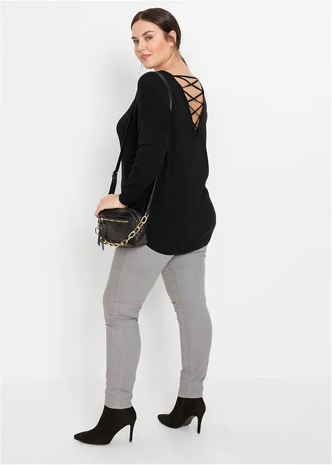 Svetr z jemn&eacute; pleteniny z visk&oacute;zov&eacute; směsi, bonprix