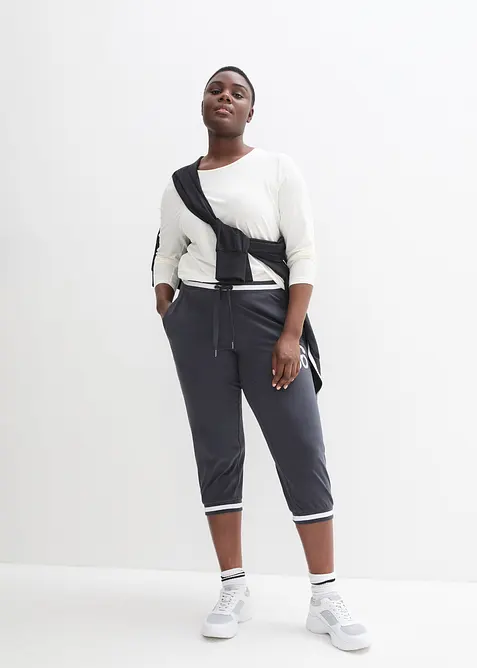 3/4 joggingov&eacute; kalhoty z bavlněn&eacute; směsi, bonprix