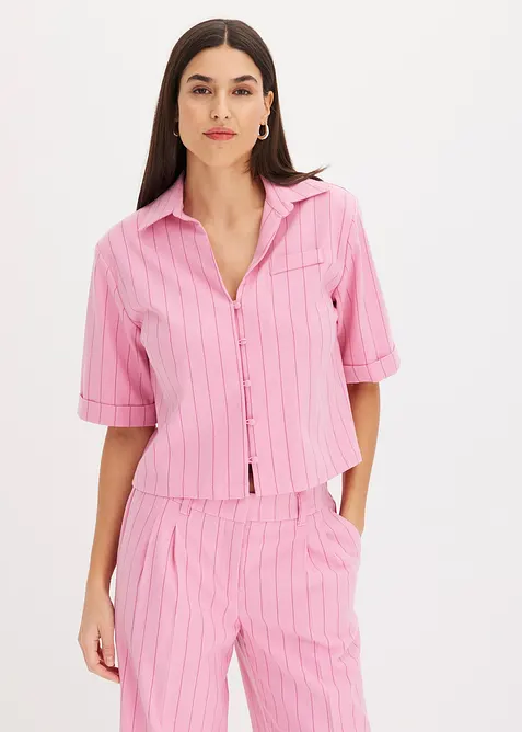 Košilová halenka s vlasovými proužky, bonprix