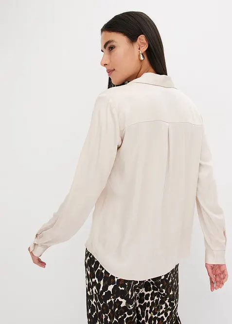 Halenka z jemn&eacute;ho sat&eacute;nu, bonprix