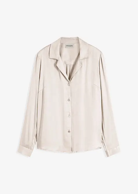 Halenka z jemn&eacute;ho sat&eacute;nu, bonprix