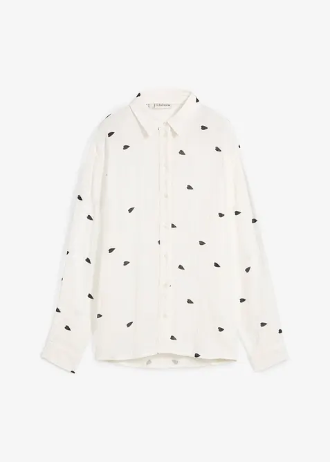 Mušelínová halenka se srdíčky, bonprix