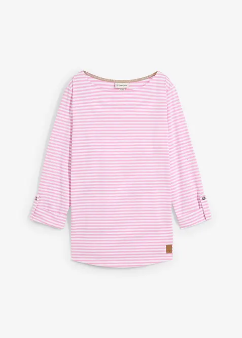 Tričko s dlouh&yacute;m ruk&aacute;vem z čist&eacute; bavlny, bonprix