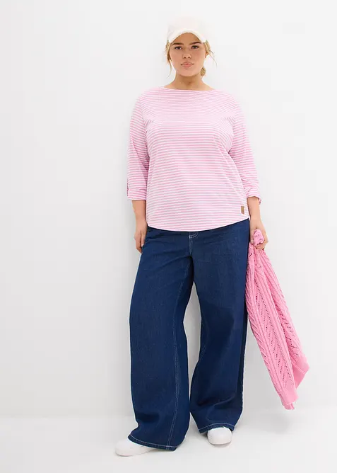 Tričko s dlouh&yacute;m ruk&aacute;vem z čist&eacute; bavlny, bonprix