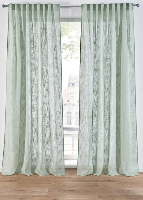 Závěsy se strukturou (2 ks), bonprix