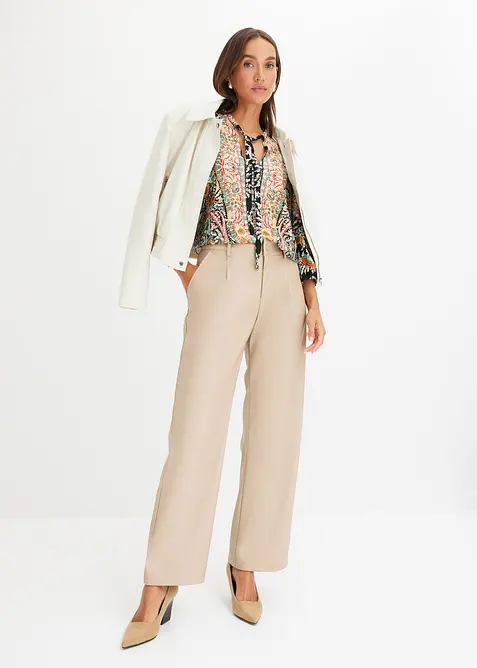 Tuniková halenka ze splývavého saténu, bonprix