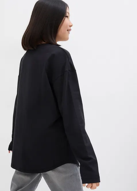 Triko s dlouh&yacute;m ruk&aacute;vem, z čist&eacute; organick&eacute; bavlny, bonprix